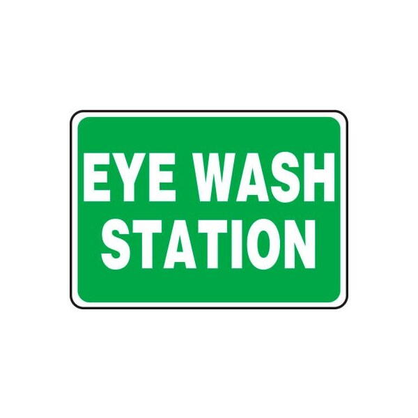Accuform Accuform Eye Wash Station Sign, 14inW x 10inH, Adhesive Vinyl MFSD988VS - main
